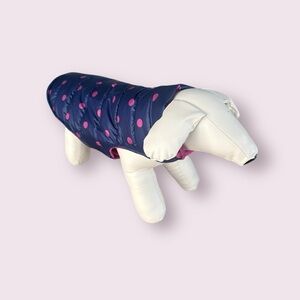 Navy Polka Dot Dog Jacket